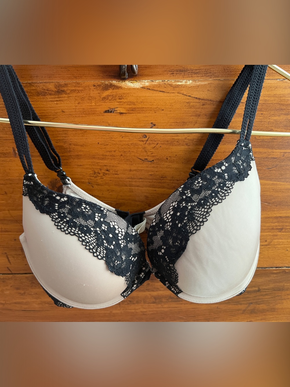 Camio Mio Lace Trim Padded Plunge Bra